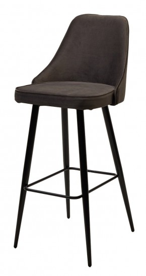 Барный стул NEPAL-BAR ГРАФИТ #14, велюр/ черный каркас (H=78cm) М-City в Коротчаево - korotchaevo.mebel24.online | фото 4