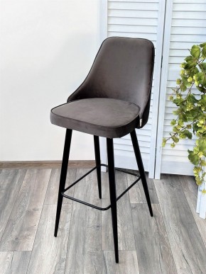 Барный стул NEPAL-BAR ГРАФИТ #14, велюр/ черный каркас (H=78cm) М-City в Коротчаево - korotchaevo.mebel24.online | фото 5