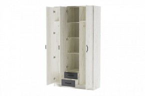 БЕАТРИС Шкаф Трио (дуб крафт белый/антрацит) в Коротчаево - korotchaevo.mebel24.online | фото 2