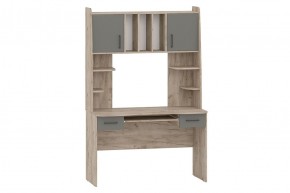 БЕТА Стол рабочий (дуб крафт серый/графит) в Коротчаево - korotchaevo.mebel24.online | фото 1