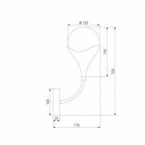 Бра Eurosvet Calyx 60168/1 латунь в Коротчаево - korotchaevo.mebel24.online | фото 3