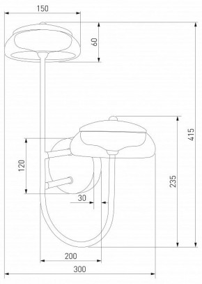 Бра Eurosvet Fungo 50388/2 LED черный в Коротчаево - korotchaevo.mebel24.online | фото 5