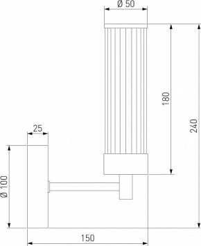 Бра Eurosvet Oriens 60166/1 латунь в Коротчаево - korotchaevo.mebel24.online | фото 2
