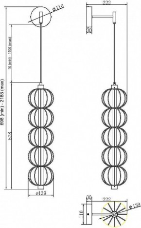 Бра Maytoni Golden Cage MOD216WL-L10G3K в Коротчаево - korotchaevo.mebel24.online | фото 2