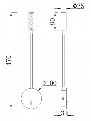Бра Maytoni Stem C035WL-L3B3K в Коротчаево - korotchaevo.mebel24.online | фото 7