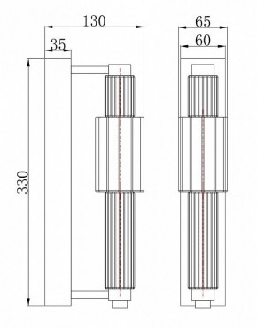 Бра Maytoni Verticale MOD308WL-L9CG3K в Коротчаево - korotchaevo.mebel24.online | фото 3
