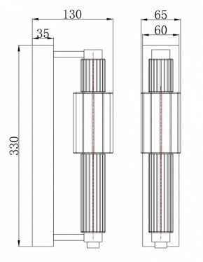 Бра Maytoni Verticale MOD308WL-L9CH3K в Коротчаево - korotchaevo.mebel24.online | фото 3