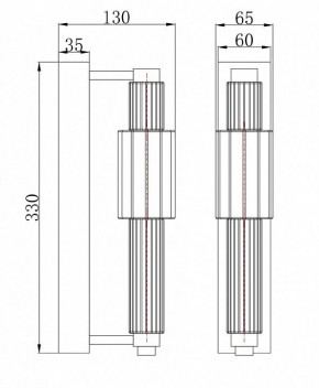 Бра Maytoni Verticale MOD308WL-L9GR3K в Коротчаево - korotchaevo.mebel24.online | фото 3