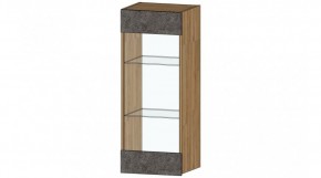 ДАЛЛАС Шкаф со стеклом (цемент темный) в Коротчаево - korotchaevo.mebel24.online | фото