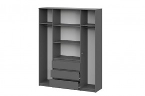 ДЕНВЕР Шкаф четырехстворчатый (Графит серый) в Коротчаево - korotchaevo.mebel24.online | фото 2