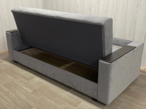 Диван Престиж-15 (НПБ+МДФ) велюр Sensey silver в Коротчаево - korotchaevo.mebel24.online | фото 4