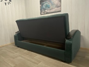 Диван Престиж-16 (НПБ+МДФ) велюр Sensey bottle green в Коротчаево - korotchaevo.mebel24.online | фото 2