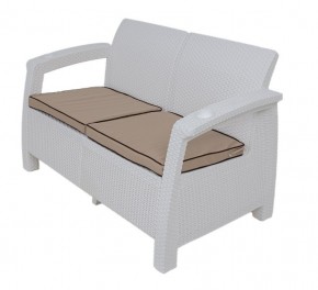 Диван Yalta Premium Sofa 2 Set (Ялта) белый (+подушки под спину) в Коротчаево - korotchaevo.mebel24.online | фото