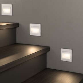 DK3050-WH Светильник встраиваемый в стену, IP 20, LED 3000, 1 Вт, белый, пластик в Коротчаево - korotchaevo.mebel24.online | фото 6
