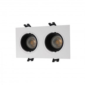 DK3072-WH+BK Встраиваемый светильник, IP 20, 10 Вт, GU5.3, LED, белый/черный, пластик в Коротчаево - korotchaevo.mebel24.online | фото 1