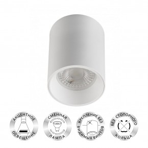 DK3110-WH Светильник накладной IP 20, 10 Вт, GU5.3, LED, белый, пластик в Коротчаево - korotchaevo.mebel24.online | фото 1