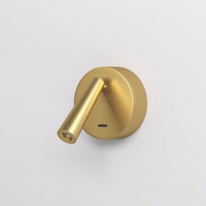 DK5072-SB Бра SHINE WALL со светодиодом, D104*H68, IP20, 3000К, 3W, RA?90, сатинированная латунь, алюминий в Коротчаево - korotchaevo.mebel24.online | фото 2