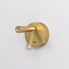 DK5072-SB Бра SHINE WALL со светодиодом, D104*H68, IP20, 3000К, 3W, RA?90, сатинированная латунь, алюминий в Коротчаево - korotchaevo.mebel24.online | фото 3