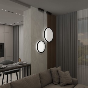 DK6604-BK Подвесной вертикальный светильник Veil со светодиодом H1500 d450 220V 36W 3000-6000K IP20 черный алюминий в Коротчаево - korotchaevo.mebel24.online | фото 9