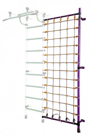 Дополнительная стойка к пристенному ДСК с сеткой для лазания, цв. фиолетовый в Коротчаево - korotchaevo.mebel24.online | фото