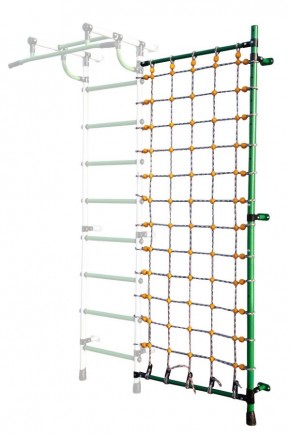 Дополнительная стойка к пристенному ДСК с сеткой для лазания, цв. зеленый в Коротчаево - korotchaevo.mebel24.online | фото