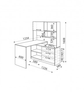 Дуглас (подростковая) М07 Стол угловой в Коротчаево - korotchaevo.mebel24.online | фото 2