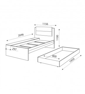 Дуглас (подростковая) М14 Кровать в Коротчаево - korotchaevo.mebel24.online | фото 3