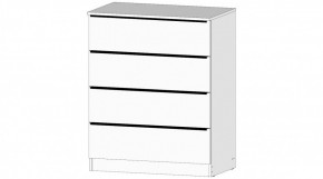 ЭЛЕГАНТ Комод 4 ящика (белый) в Коротчаево - korotchaevo.mebel24.online | фото