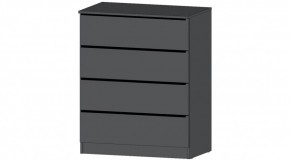 ЭЛЕГАНТ Комод 4 ящика (графит) в Коротчаево - korotchaevo.mebel24.online | фото