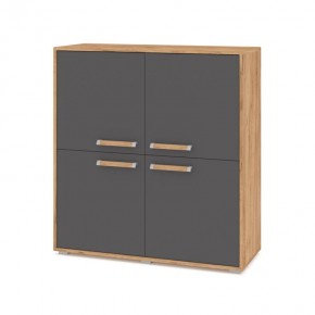 ФЛОРИДА Ф43 Комод (дуб золотой/графит) в Коротчаево - korotchaevo.mebel24.online | фото