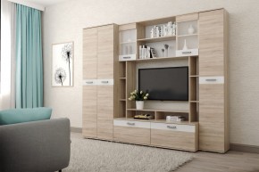 Гостиная Белла (Дуб Сонома/Белый глянец) в Коротчаево - korotchaevo.mebel24.online | фото