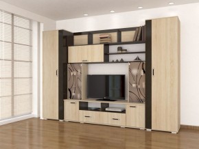 Гостиная Оскар-18-2 дуб сонома-венге в Коротчаево - korotchaevo.mebel24.online | фото