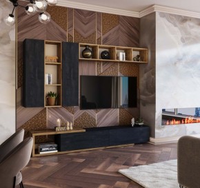 ХЛОЯ Гостиная (Дуб Вотан/Обсидиан) модульная в Коротчаево - korotchaevo.mebel24.online | фото 11