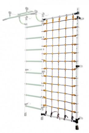 Дополнительная стойка к пристенному ДСК с сеткой для лазания, цв. белый в Коротчаево - korotchaevo.mebel24.online | фото