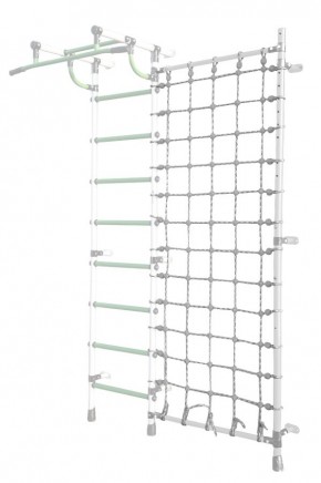Дополнительная стойка к пристенному ДСК Pastel с сеткой для лазания, цв. белый в Коротчаево - korotchaevo.mebel24.online | фото