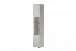ИТАЛИЯ П-400 Пенал 2дв. (дуб крафт белый) в Коротчаево - korotchaevo.mebel24.online | фото 2
