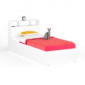 Камелия Кровать 0900, цвет белый, ШхГхВ 93,5х217х78,2 см., сп.м. 900х2000 мм., без матраса, основание есть в Коротчаево - korotchaevo.mebel24.online | фото 2