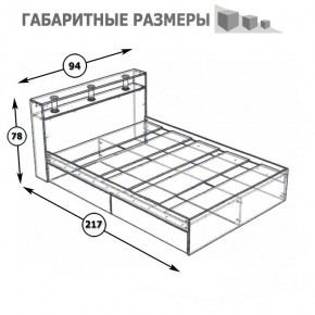 Камелия Кровать 0900, цвет венге/дуб лоредо, ШхГхВ 93,5х217х78,2 см., сп.м. 900х2000 мм., без матраса, основание есть в Коротчаево - korotchaevo.mebel24.online | фото 4