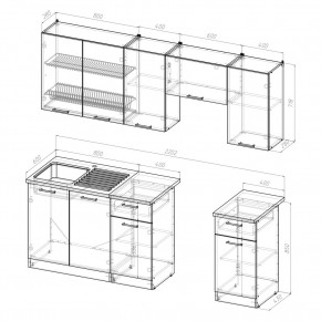 КИРА Кухонный гарнитур Компакт (2200 мм) в Коротчаево - korotchaevo.mebel24.online | фото 2