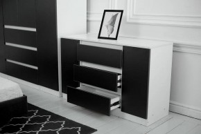 Комод 1200 Парус (Белый/Графит) в Коротчаево - korotchaevo.mebel24.online | фото 3