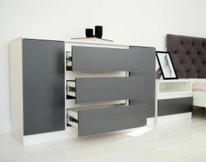 Комод 1200 Парус (Белый/Графит) в Коротчаево - korotchaevo.mebel24.online | фото 4