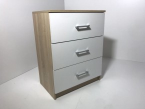 Комод 3 ящика (дуб сонома/белый) в Коротчаево - korotchaevo.mebel24.online | фото