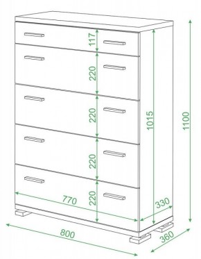 Комод Домино нельсон КМ-1 в Коротчаево - korotchaevo.mebel24.online | фото 2