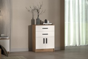 Комод Эконом (Дуб крафт золотой/Белый текстурный) в Коротчаево - korotchaevo.mebel24.online | фото 3