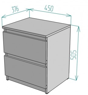 Комод Malta light K127 (тумба прикроватная) в Коротчаево - korotchaevo.mebel24.online | фото 2