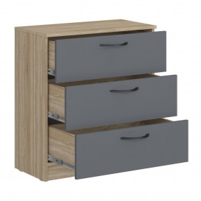 Комод мини Дублин (Дуб Сонома/Графит) в Коротчаево - korotchaevo.mebel24.online | фото 2