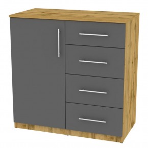Комод "Калисто (K17)" ручка рейлинг (ДВ-Графит) в Коротчаево - korotchaevo.mebel24.online | фото