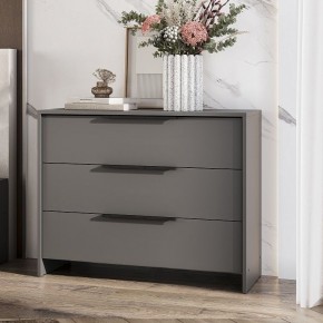 КАМЕЛИЯ 1 Серия 2 Комод 3 ящика Графит серый в Коротчаево - korotchaevo.mebel24.online | фото