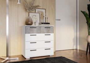 Комод Стандарт-5 NEW (белый/цемент светлый) в Коротчаево - korotchaevo.mebel24.online | фото 3