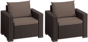 Комплект кресел Калифорния (California chair) коричневые в Коротчаево - korotchaevo.mebel24.online | фото 2